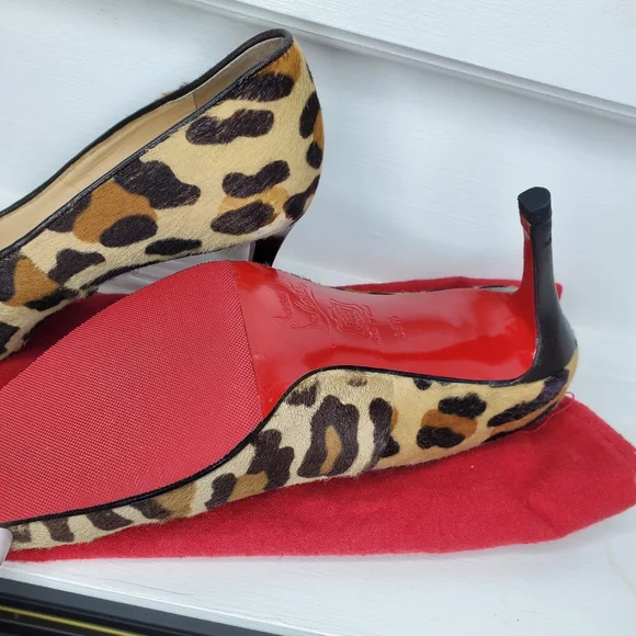 AUTHENTIC CHRISTIAN LOUBOUTIN LEOPARD HEELS - Picture 5 of 8